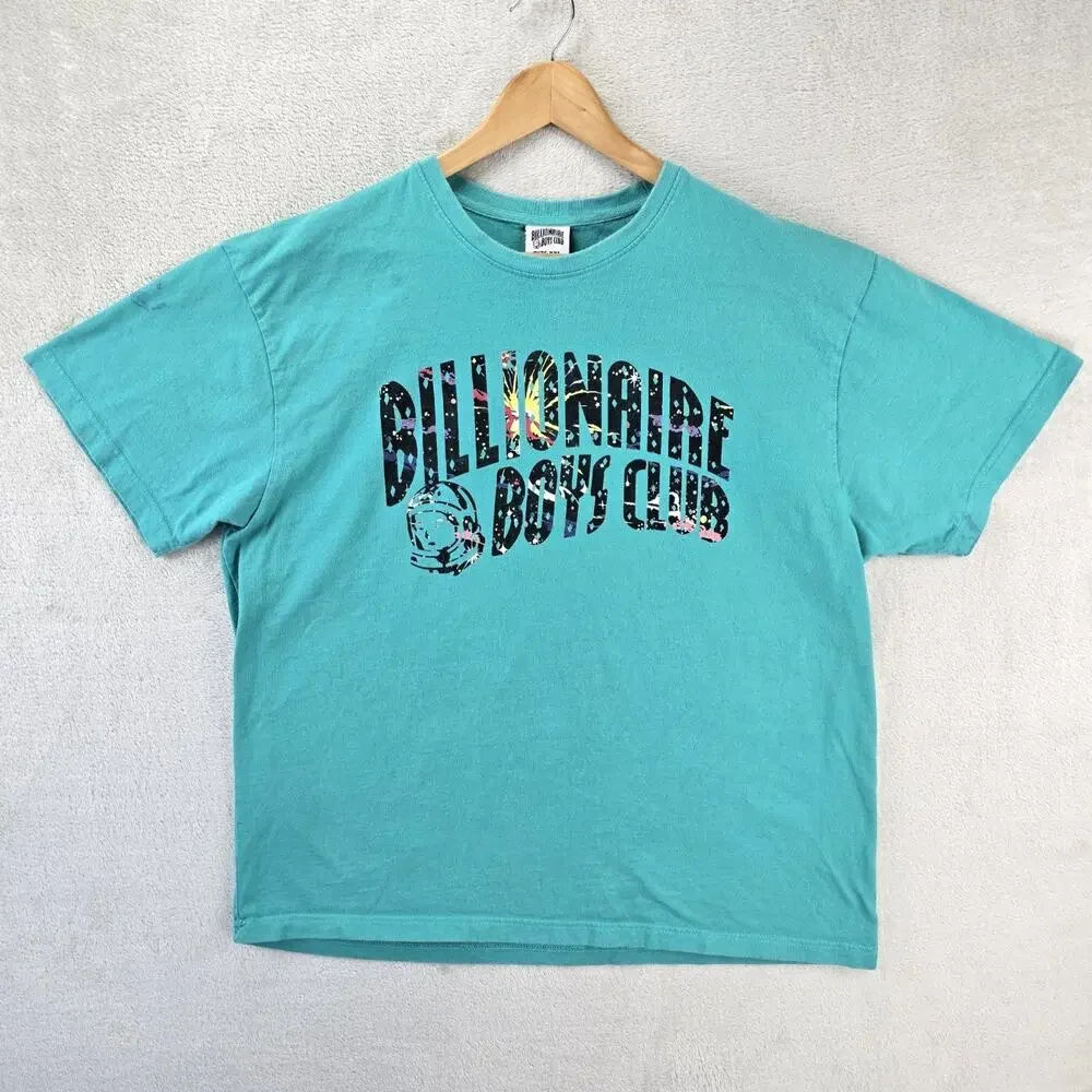 Billionaire Boys Club Cosmic Arch Shirt Mens XXL Green Astronaut Logo BBC *FLAWS